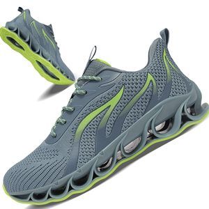 Mens Athletic Running Walking Shoes Size 10.5 Green/Blue Sneakers Memory Foam